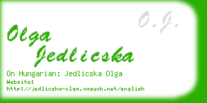 olga jedlicska business card